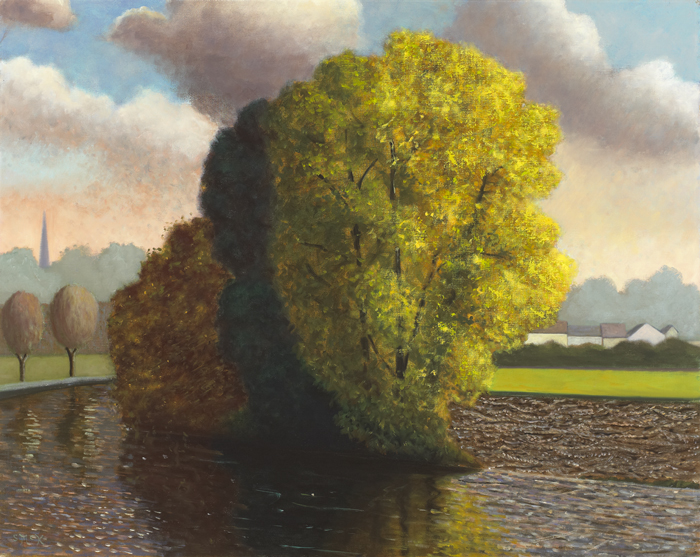 TREES ON A WEIR, 1999 by Stephen McKenna PPRHA (b.1939) PPRHA (b.1939) at Whyte's Auctions