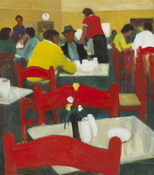CAFE, c.1991 by Gerald J. Bruen RHA (1908-2004) at Whyte's Auctions