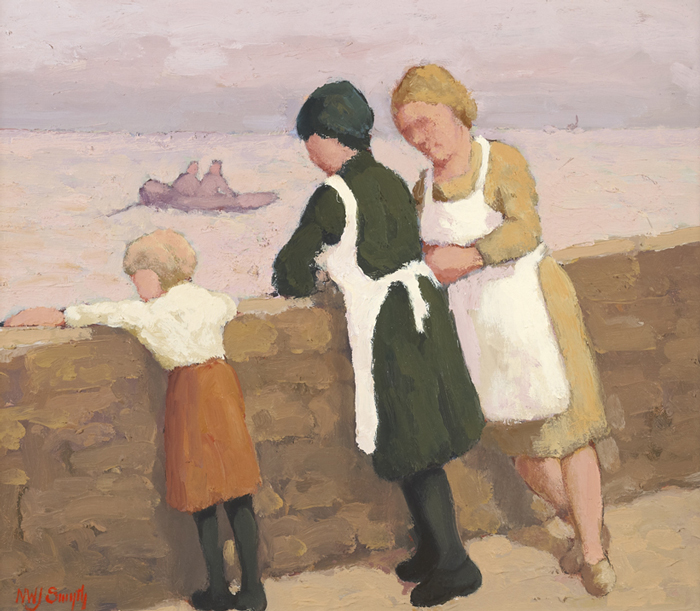 THE HARBOUR WALL and PURE AND SIMPLE by Norman Smyth RUA (b.1933) at Whyte's Auctions