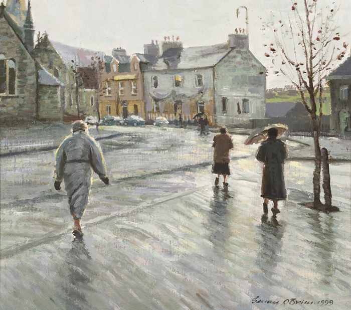 GOING TO MASS, LISTOWEL, COUNTY KERRY, 1999 by Senan O'Brien (b.1964) at Whyte's Auctions