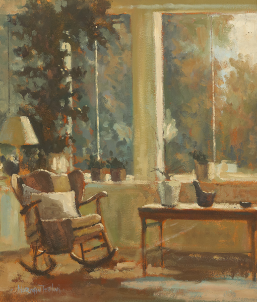 ROCKING CHAIR IN INTERIOR by Norman Teeling (b.1944) at Whyte's Auctions