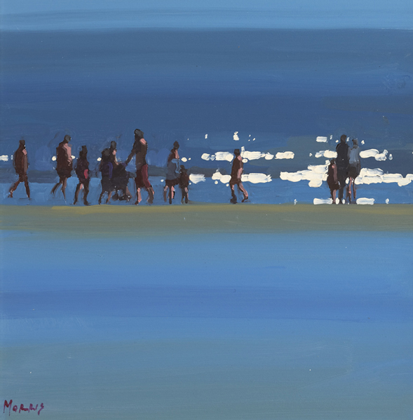 FAMILY AT THE BEACH, CORNWALL, 2011 by John Morris (b.1958) at Whyte's Auctions