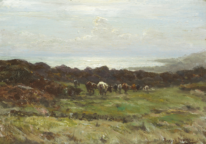 NOONDAY, WEST KILBRIDE UPLANDS, SCOTLAND, 1933 by Patrick Downie RSW (Scottish, 1854-1945) RSW (Scottish, 1854-1945) at Whyte's Auctions