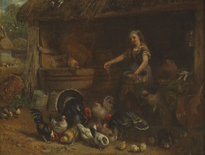 THE POULTRY YARD, 1872 by John Henry Dell (1836-1888) at Whyte's Auctions