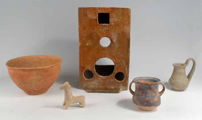 Collection of antiquities including Chinese Han Dynasty stove at Whyte's Auctions