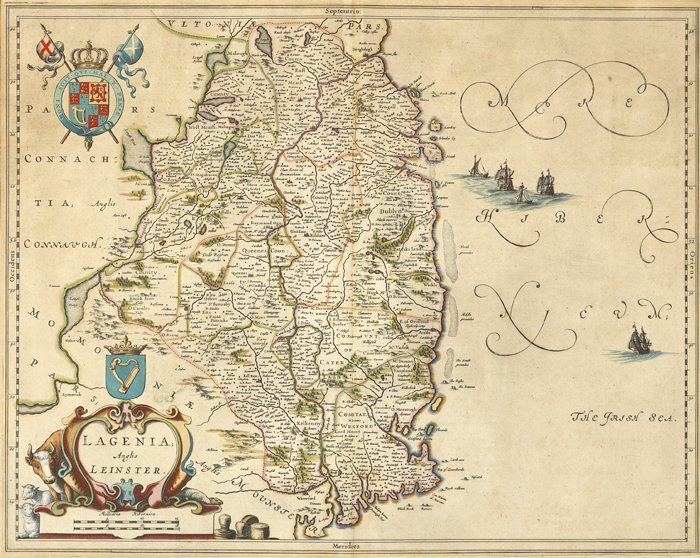 17th Century: Map of Leinster by Johannis Blaeu at Whyte's Auctions