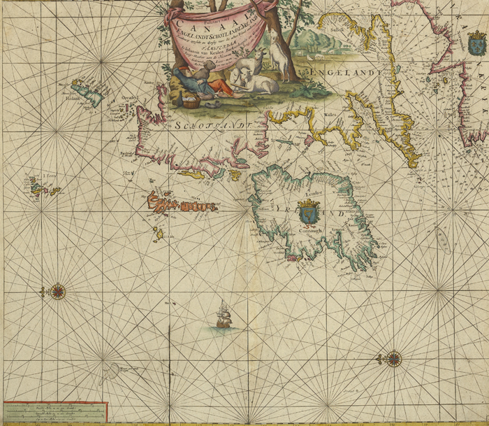 17th Century: Van Keulen Sea Chart of the British Isles at Whyte's Auctions