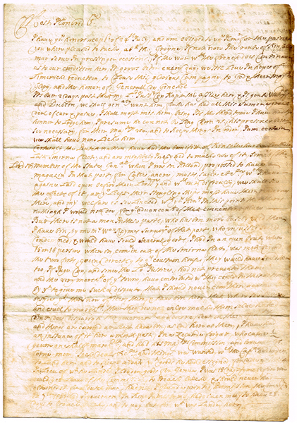 1691: Original letter relating to William of Orange's campaign in Ireland at Whyte's Auctions