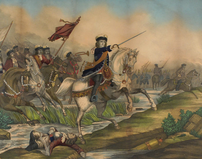 19th Century: King William Crossing the Boyne print at Whyte's Auctions