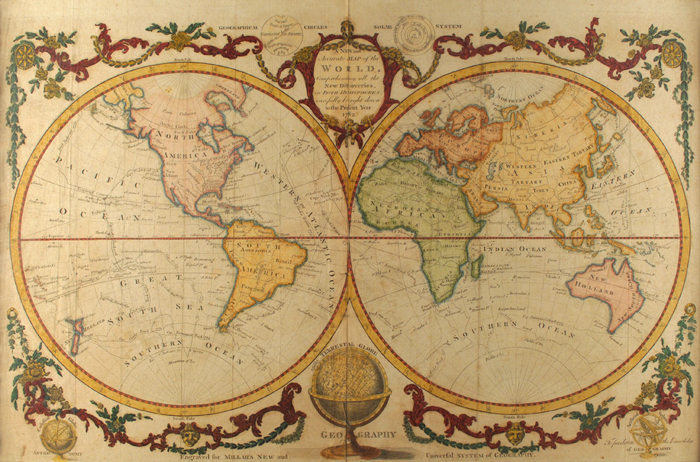 1782: 'A New and Accurate Map of the World...' at Whyte's Auctions