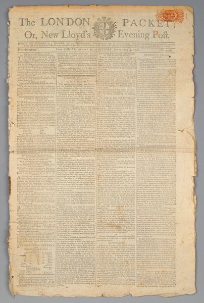 1798 Rebellion: Collection of newspapers carrying news of the rebellion at Whyte's Auctions