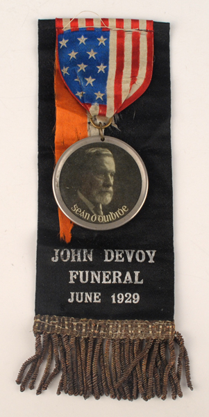 [1867] Fenian John Devoy (1842-1929) funeral badge at Whyte's Auctions