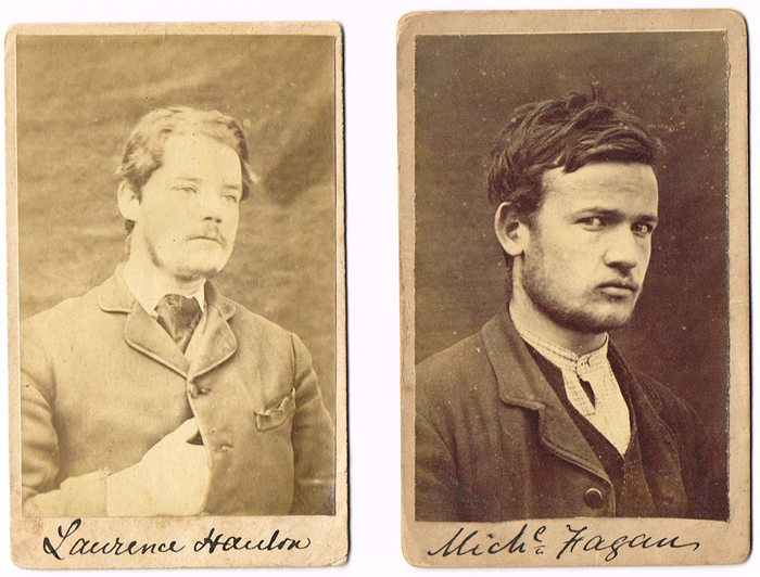 circa 1883: Police photographs of 'Invincibles' Michael Fagan and Laurence Hanlon at Whyte's Auctions