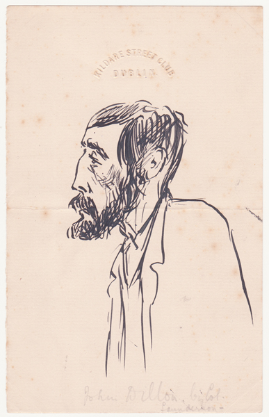 1884 (26 March) Edward James Saunderson caricature drawing and handwritten letter at Whyte's Auctions