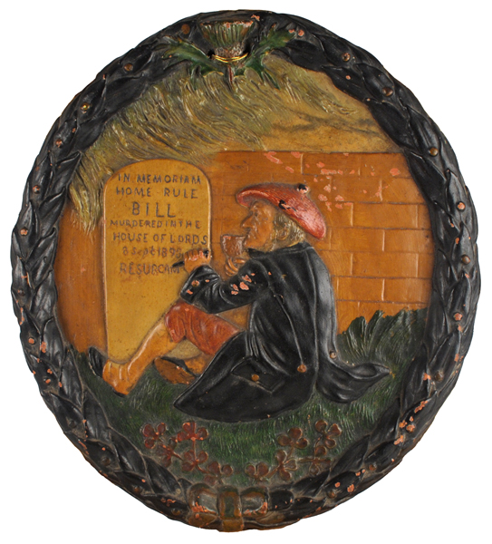 1893: Political In Memoriam Home Rule Bill..." wall plaque" at Whyte's Auctions