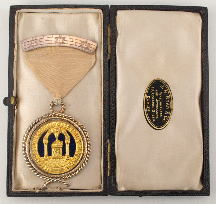 1894: Dublin Masonic jewel presented to 'Brother Drury...' at Whyte's Auctions