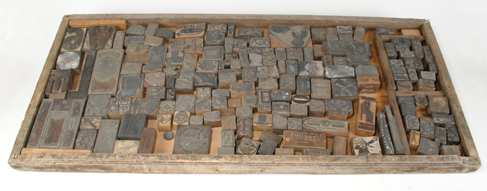 1900-1930s Tray of Printers Blocks at Whyte's Auctions