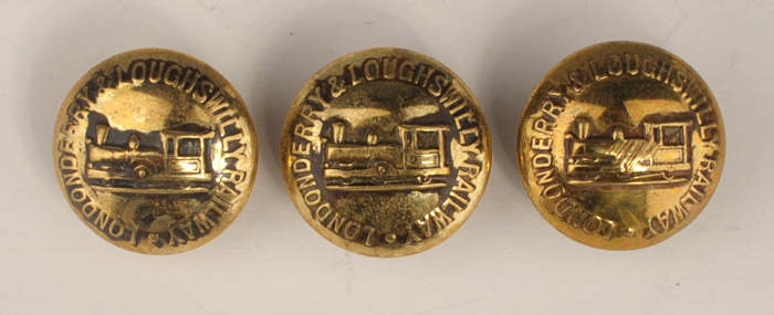 20th Century: Londonderry and Loughswilly Railway buttons at Whyte's Auctions