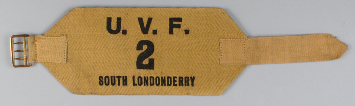 circa: 1913 Ulster Volunteer Force South Londonderry armband at Whyte's Auctions
