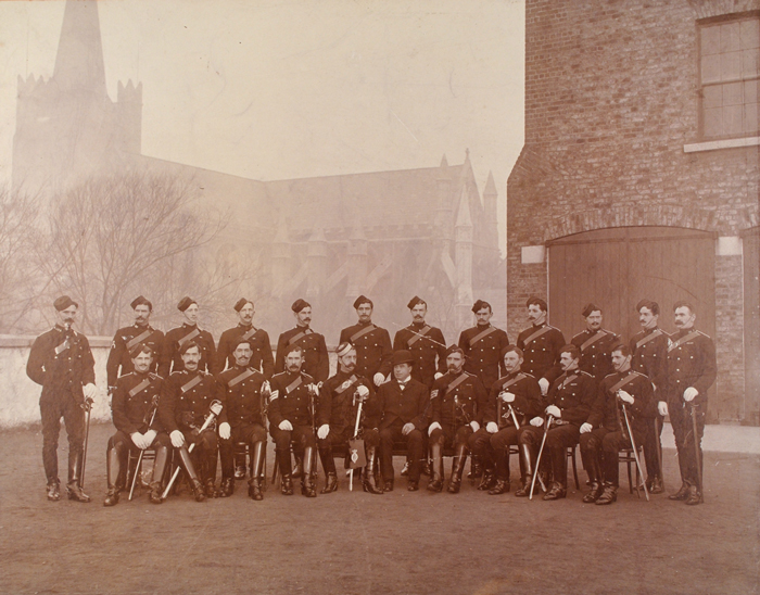 circa 1900: Dublin Metropolitan Police Mounted Troop group photograph at Whyte's Auctions