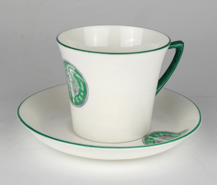 circa 1909: Women's Social and Political Union or 'suffragette' tea cup and saucer at Whyte's Auctions