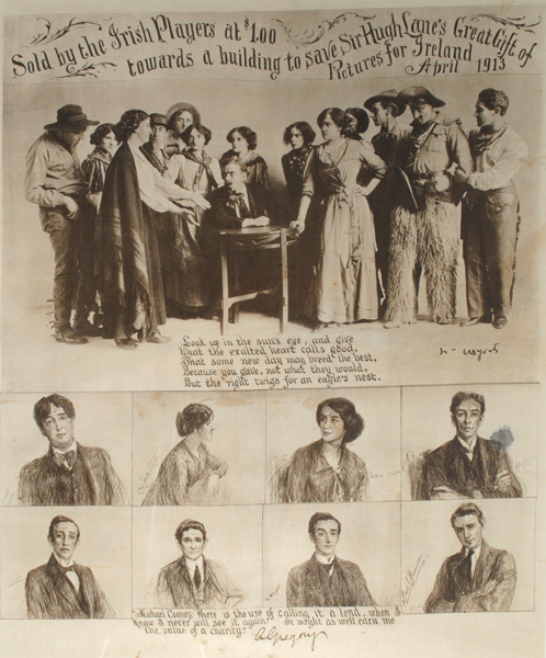 1913: Sir Hugh Lane Gift of Pictures for Ireland" fund raising linen" at Whyte's Auctions