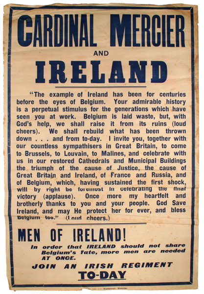 1914-18: Collection of Irish First World War recruiting posters at Whyte's Auctions