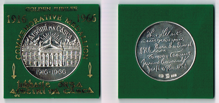 1966: 50th Anniversary of 1916 Rising cased commemorative silver medals at Whyte's Auctions