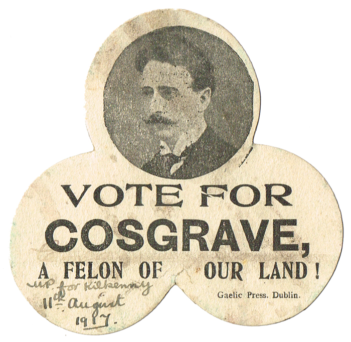 1917: Joseph McGuinness and W. T. Cosgrave election ephemera at Whyte's Auctions