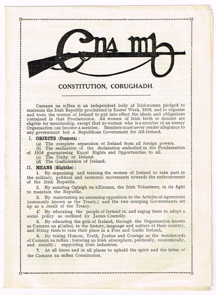 1934-1936: Cumann na mBan Executive minute book and ephemera at Whyte's Auctions