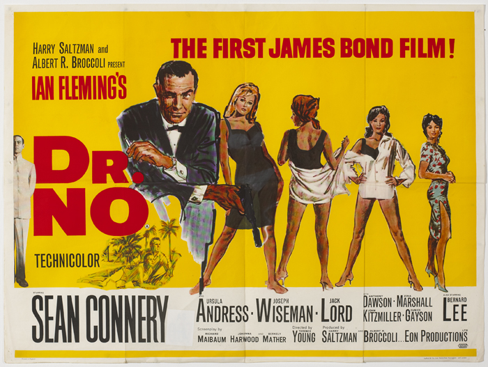 1962: James Bond Dr No" Irish censored film poster" at Whyte's Auctions