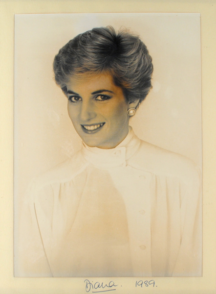1989: Princess Diana signed photograph at Whyte's Auctions
