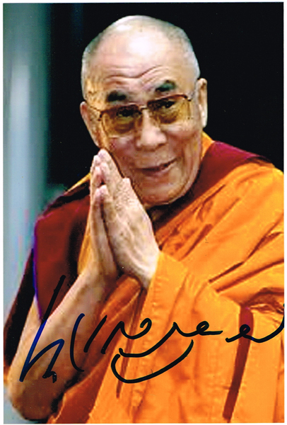 Dalai Lama signed photograph at Whyte's Auctions