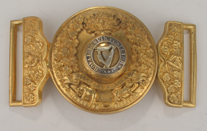 1881-1901: Royal Dublin Fusiliers officer's waist belt clasp at Whyte's Auctions