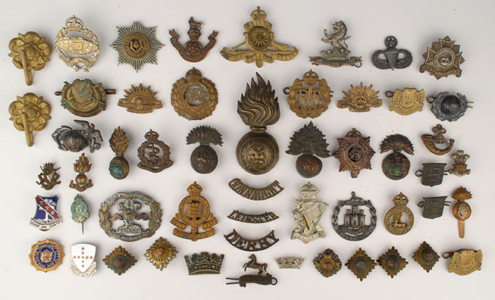 20th Century: Collection of British and Irish military badges at Whyte's Auctions