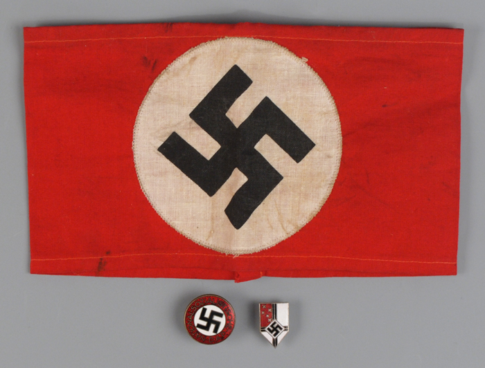 1939-45: N.S.D.A.P. Nazi armband and badges at Whyte's Auctions
