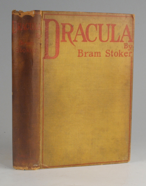 Stoker, Bram. Dracula. First edition, first printing, with author signed dedication inserted and another author signed note. at Whyte's Auctions
