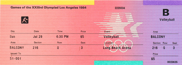 1984 Los Angeles Olympics tickets collection at Whyte's Auctions