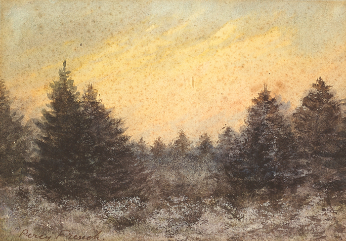 PINE FOREST AT SUNSET by William Percy French (1854-1920) at Whyte's Auctions