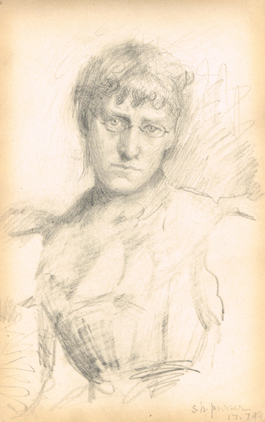 SKETCHBOOK OF 20 WORKS INCLUDING PORTRAITS AND LIFE DRAWING by Sarah Henrietta Purser HRHA (1848-1943) at Whyte's Auctions