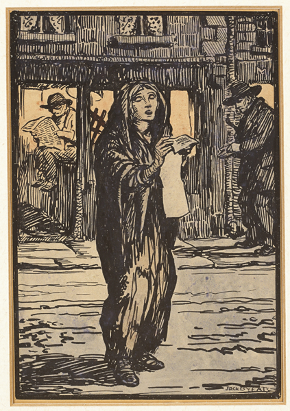 THE CAROL SINGER by Jack Butler Yeats RHA (1871-1957) at Whyte's Auctions