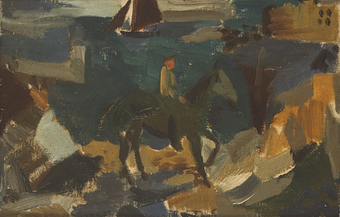 HORSEMAN, ARAN HARBOUR and EARLY MORNING, ARAN ISLANDS (A PAIR) by Elizabeth Rivers (1903-1964) at Whyte's Auctions