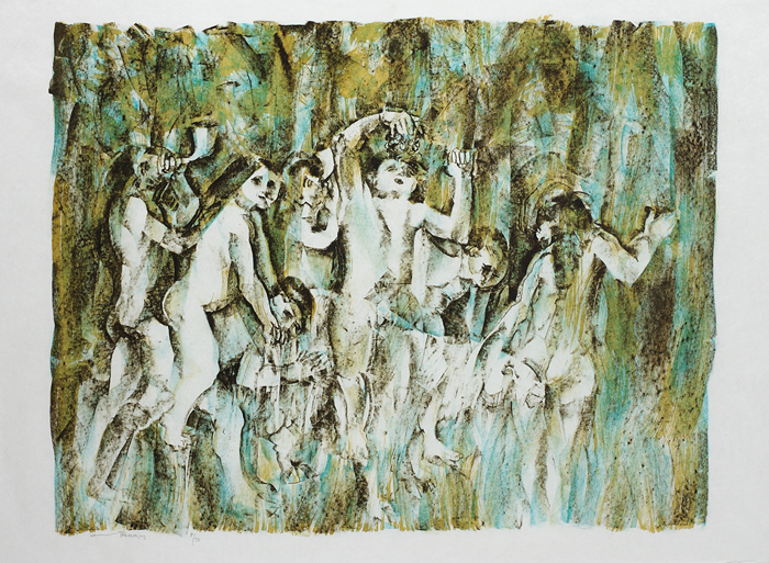 CHILDREN IN A WOOD II, 1991 by Louis le Brocquy HRHA (1916-2012) at Whyte's Auctions