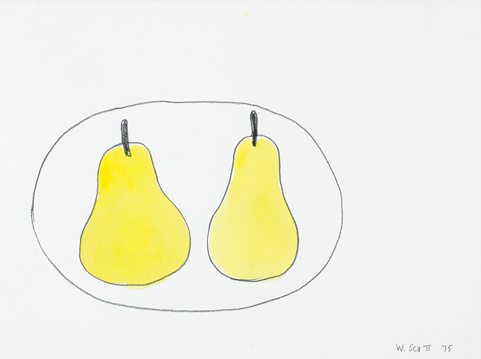 YELLOW PEARS, 1975 by William Scott sold for �10,500 at Whyte's Auctions