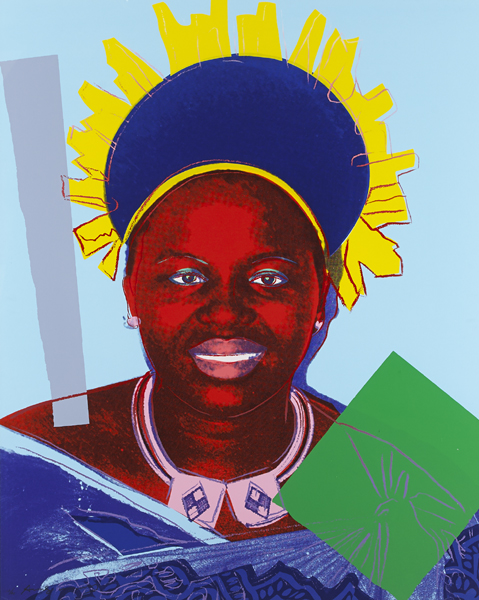 QUEEN NTOMBI TWALA OF SWAZILAND [FROM REIGNING QUEENS SERIES], 1985 by Andy Warhol sold for �4,800 at Whyte's Auctions