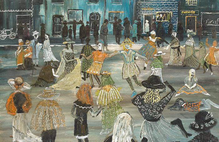DANCING IN THE STREET by Fred Yates (British, 1922-2008) at Whyte's Auctions