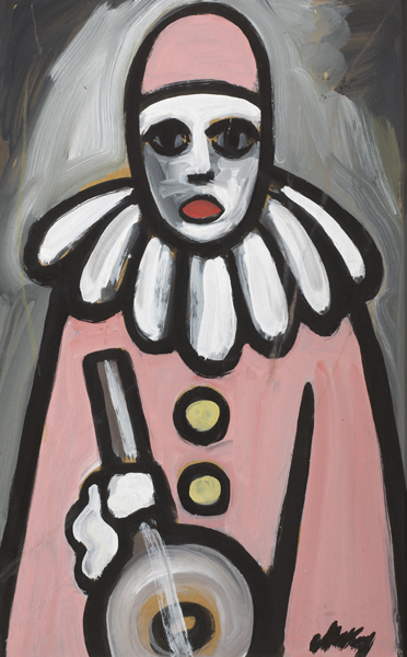 CLOWN NO. 14 [PINK CLOWN WITH GUITAR] by Markey Robinson (1918-1999) at Whyte's Auctions