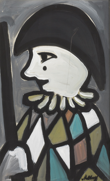 CLOWN NO. 6 [BLACK HAT AND BATON] by Markey Robinson (1918-1999) at Whyte's Auctions