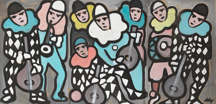 ORCHESTRA OF CLOWNS by Markey Robinson (1918-1999) at Whyte's Auctions
