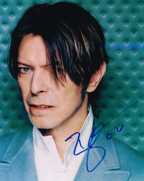 David Bowie signed photograph and Ron Wood signed book. at Whyte's Auctions